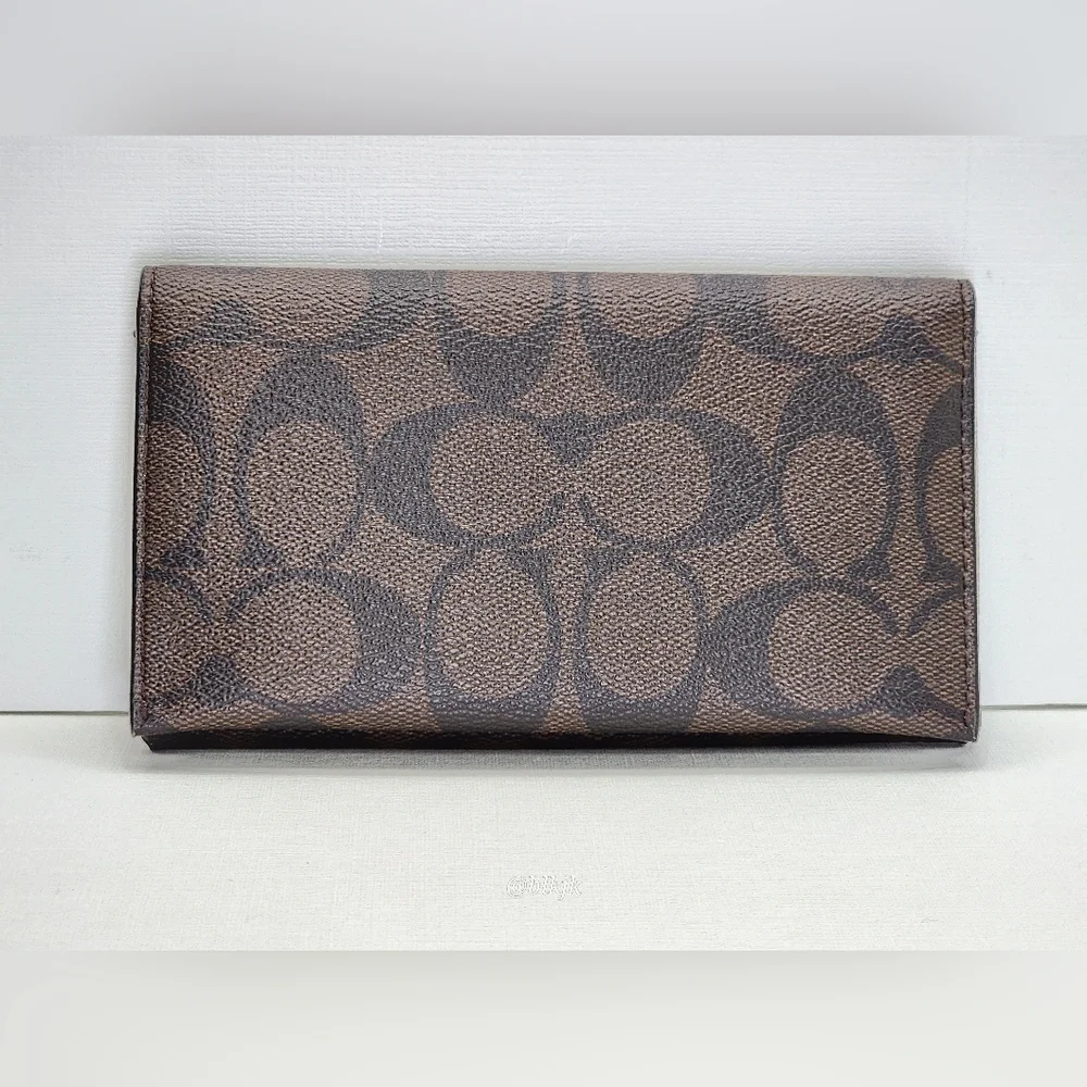 Coach Men's Leather/Coated Canvas Universal Phone Wallet *Brown/Black* NWOT